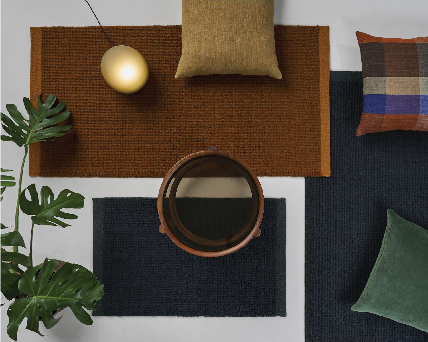 Flat lay view of joni rugs