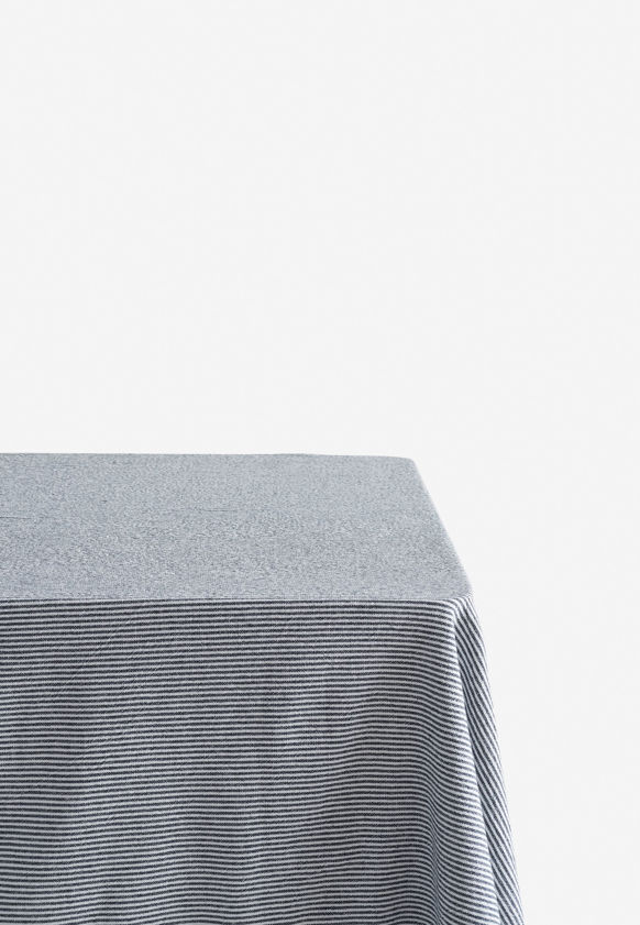 Stripe Washed Cotton Tablecloth