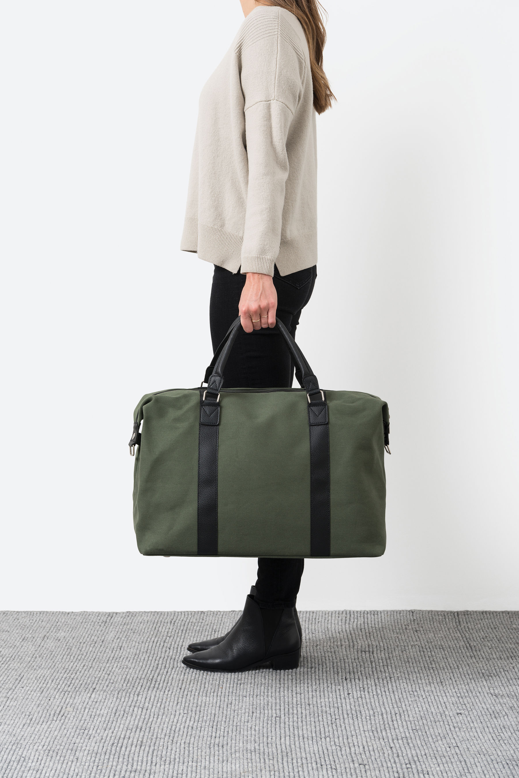xinblueCo Geometry Weekender Bag For Women Canvas Duffle