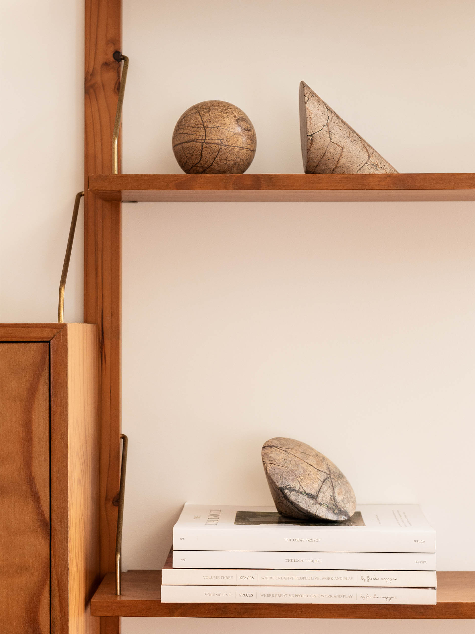 Geo Marble Sphere Forest Brown