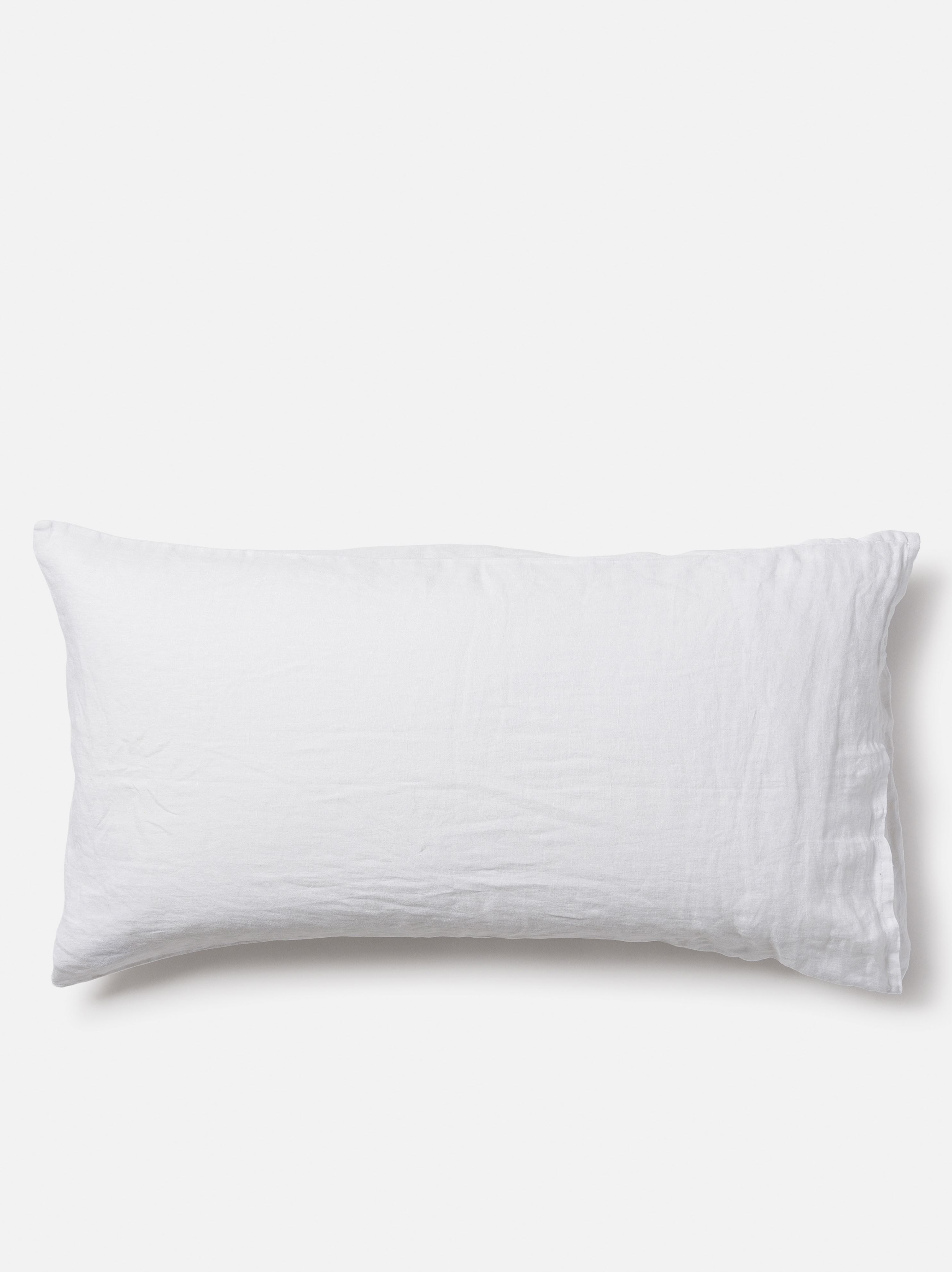 White Linen Lodge Pillowcase Pair