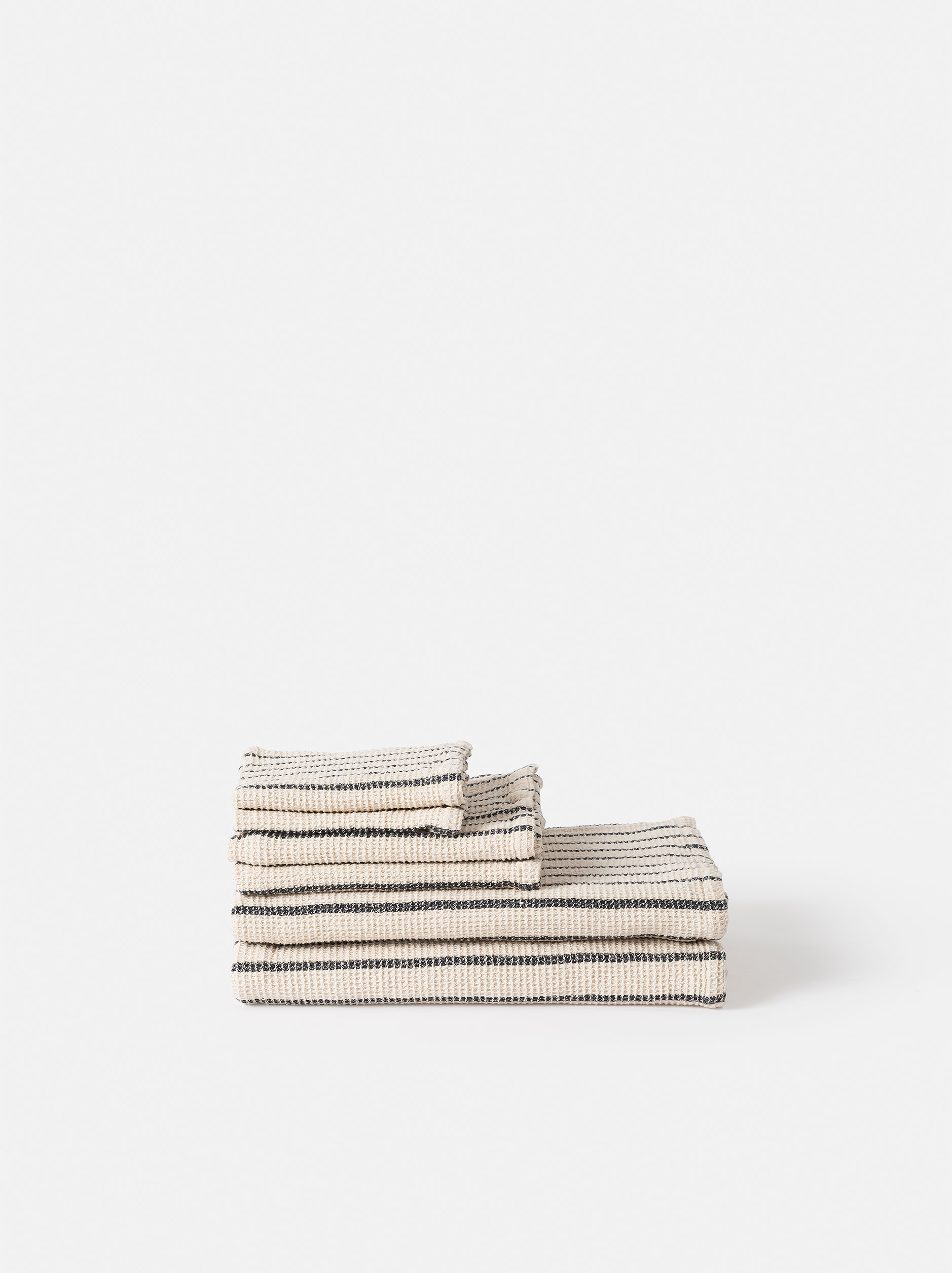 Stripe Waffle Bath Towel Range