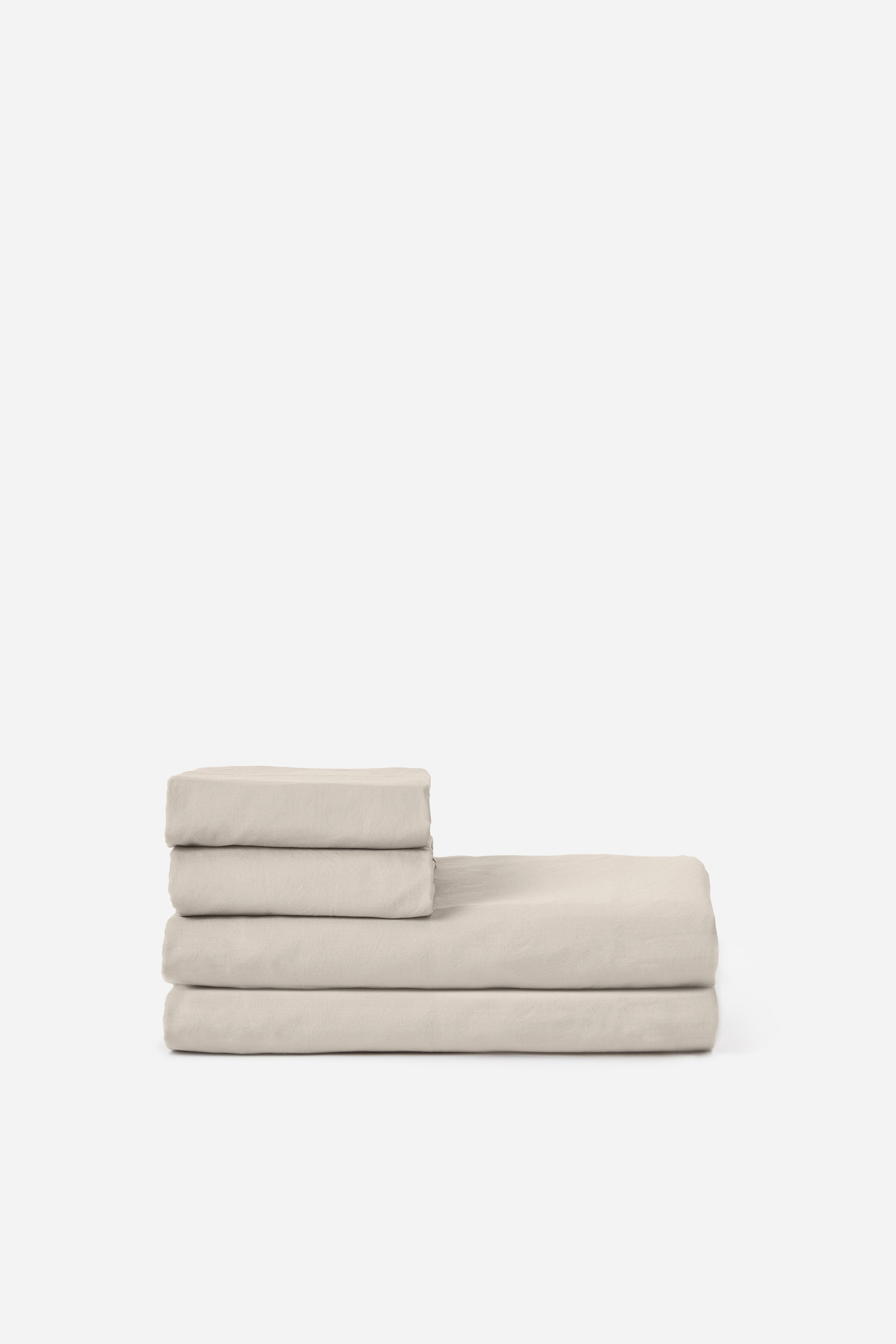 Organic Cotton Fitted Sheet - Cream Stripe main image 0