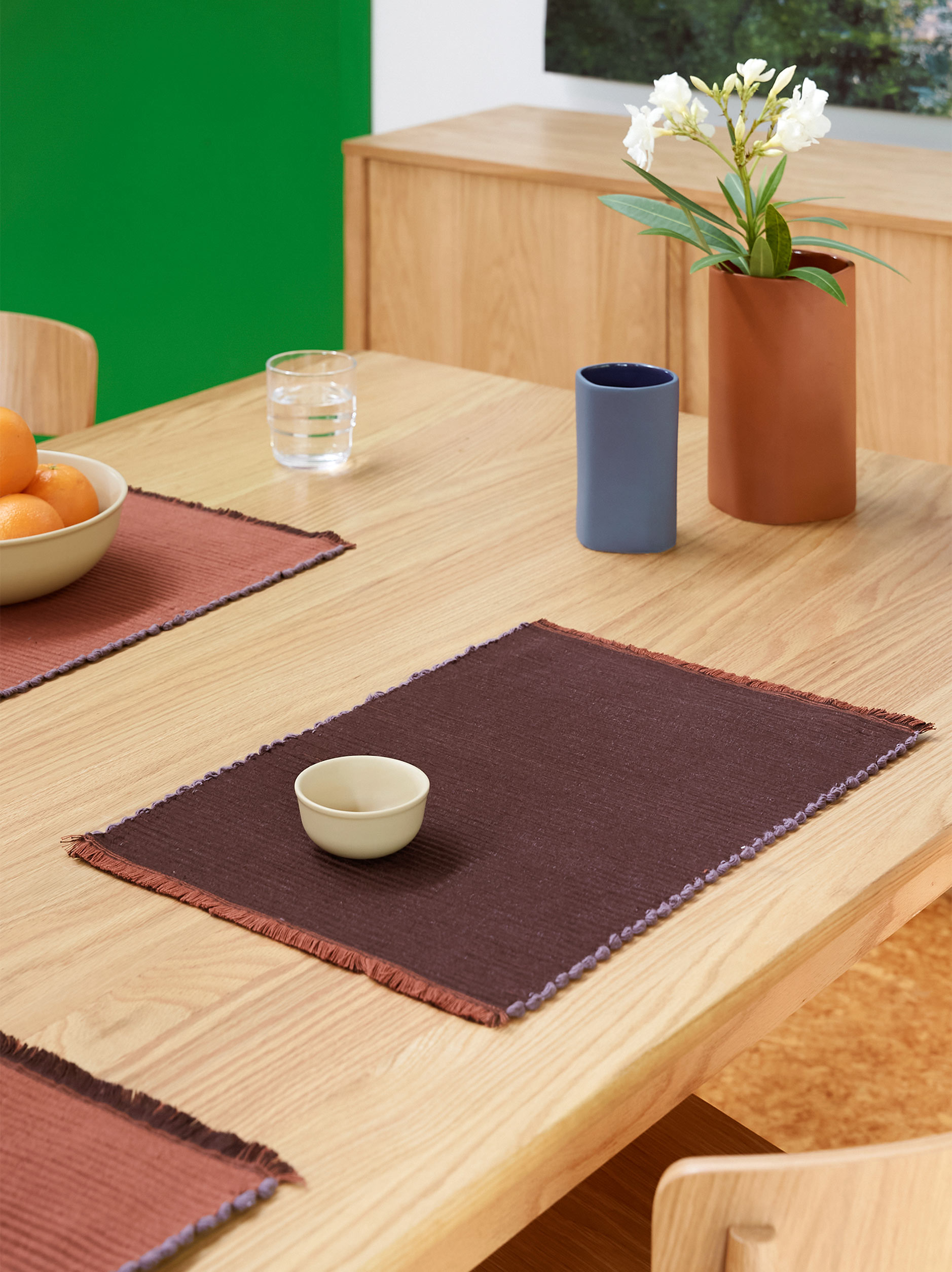 Albers Placemat (mulberry/brick)