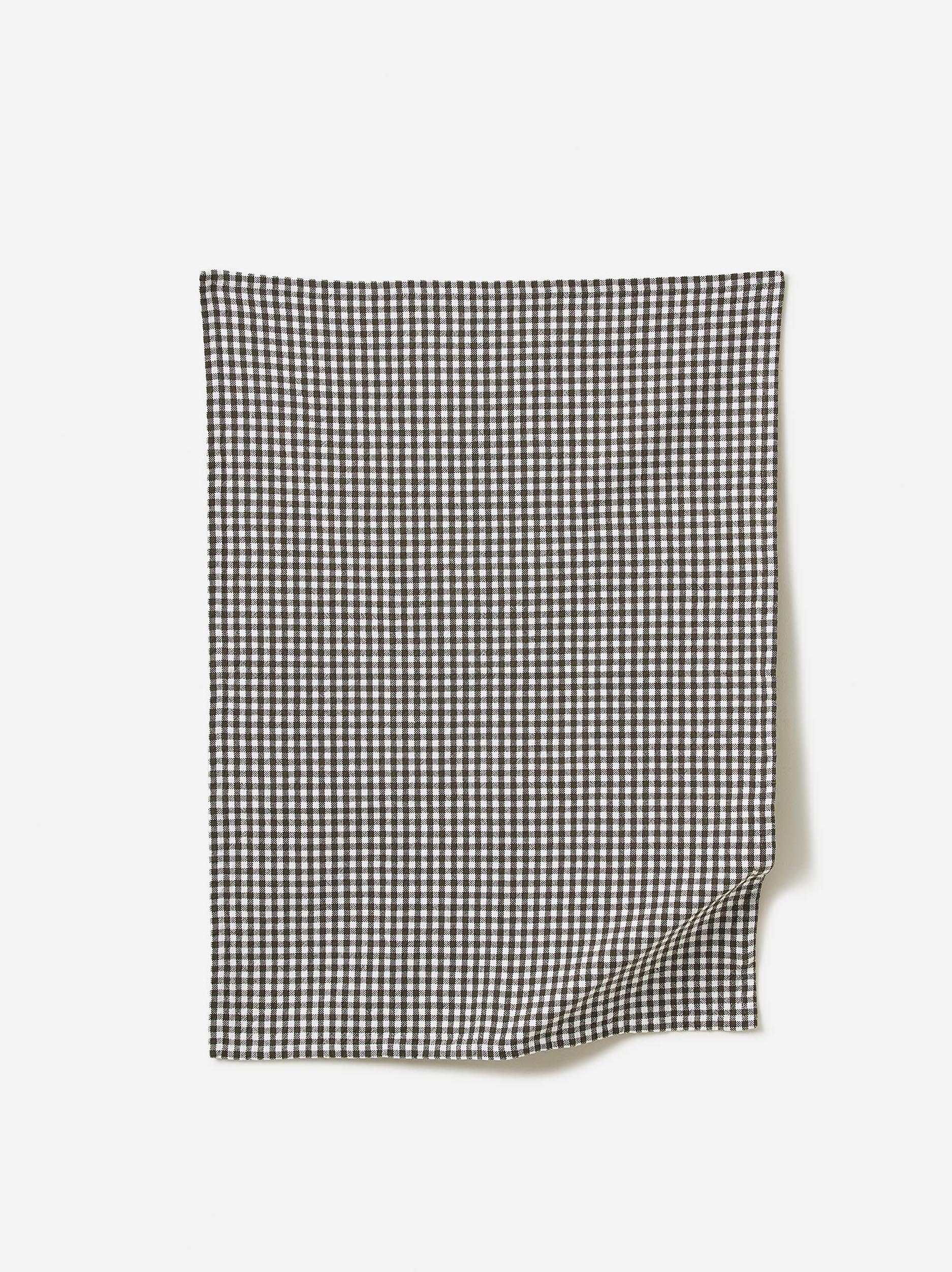 Gingham Washed Cotton Tea Towel