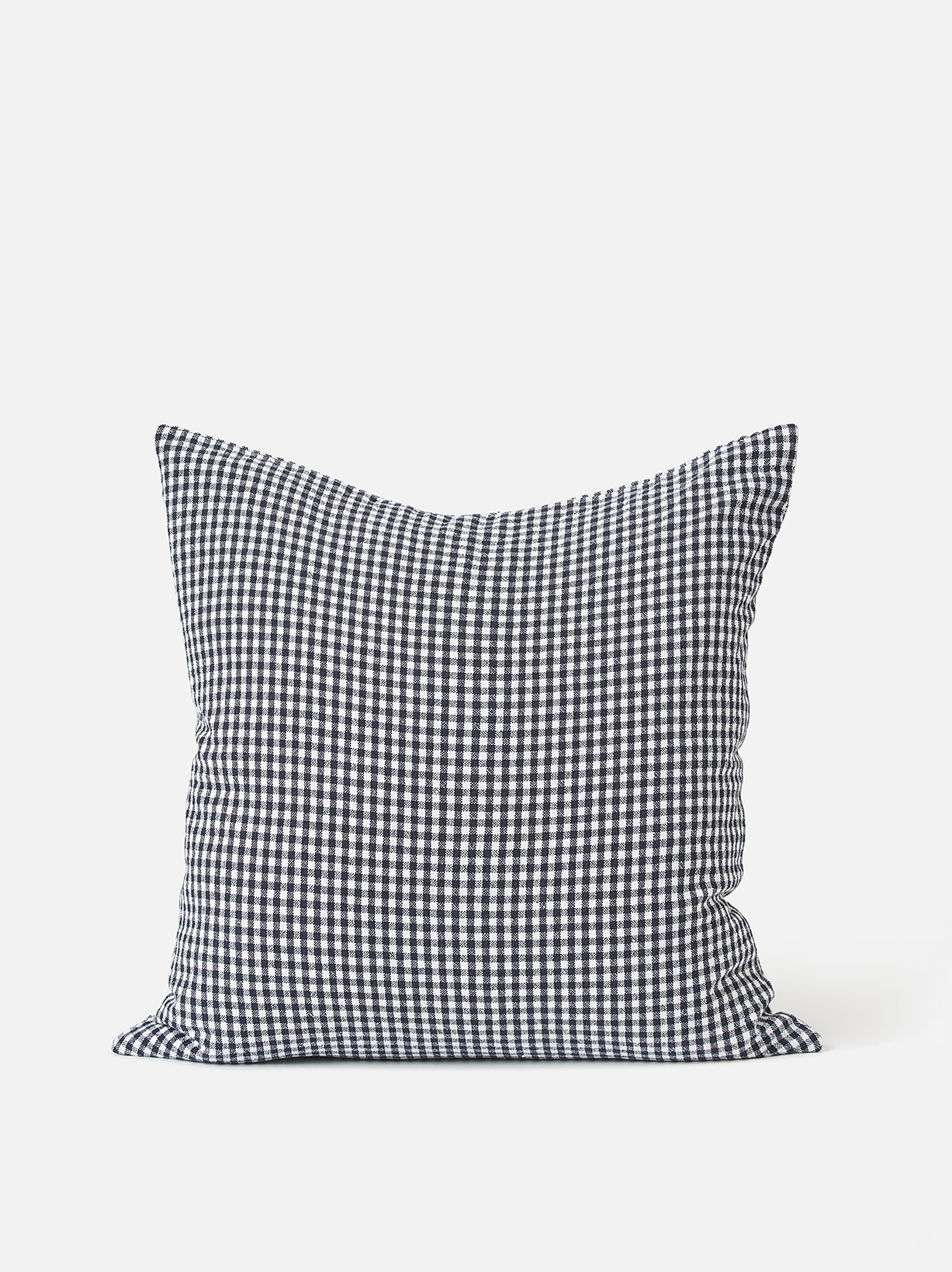 Gingham Washed Cotton Cushion Cover
