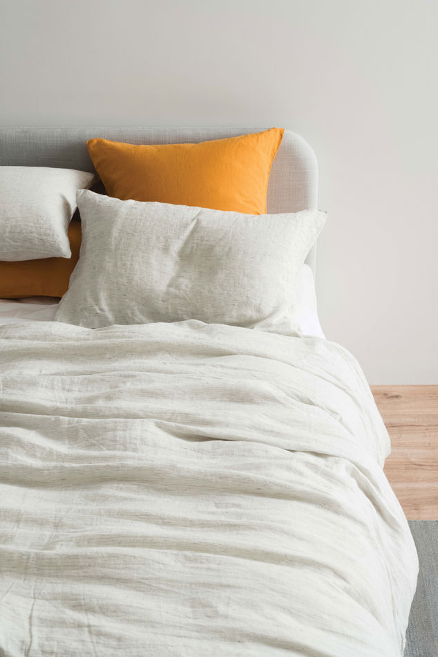 Pinstripe Linen Duvet Cover