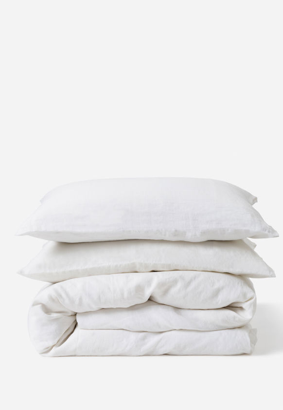 White Linen Duvet Cover
