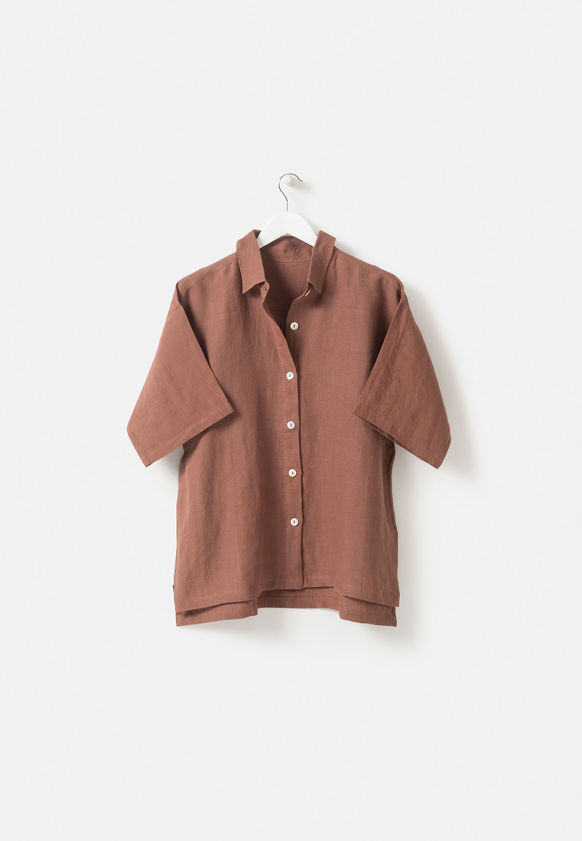 Plum Linen Shirt