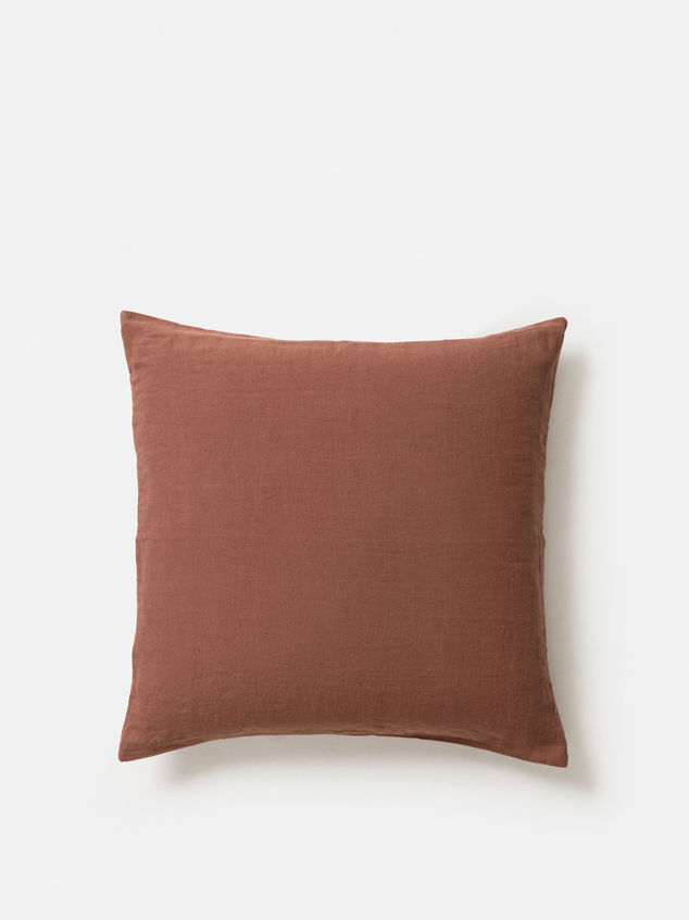 Plum Linen Euro Pillowcase