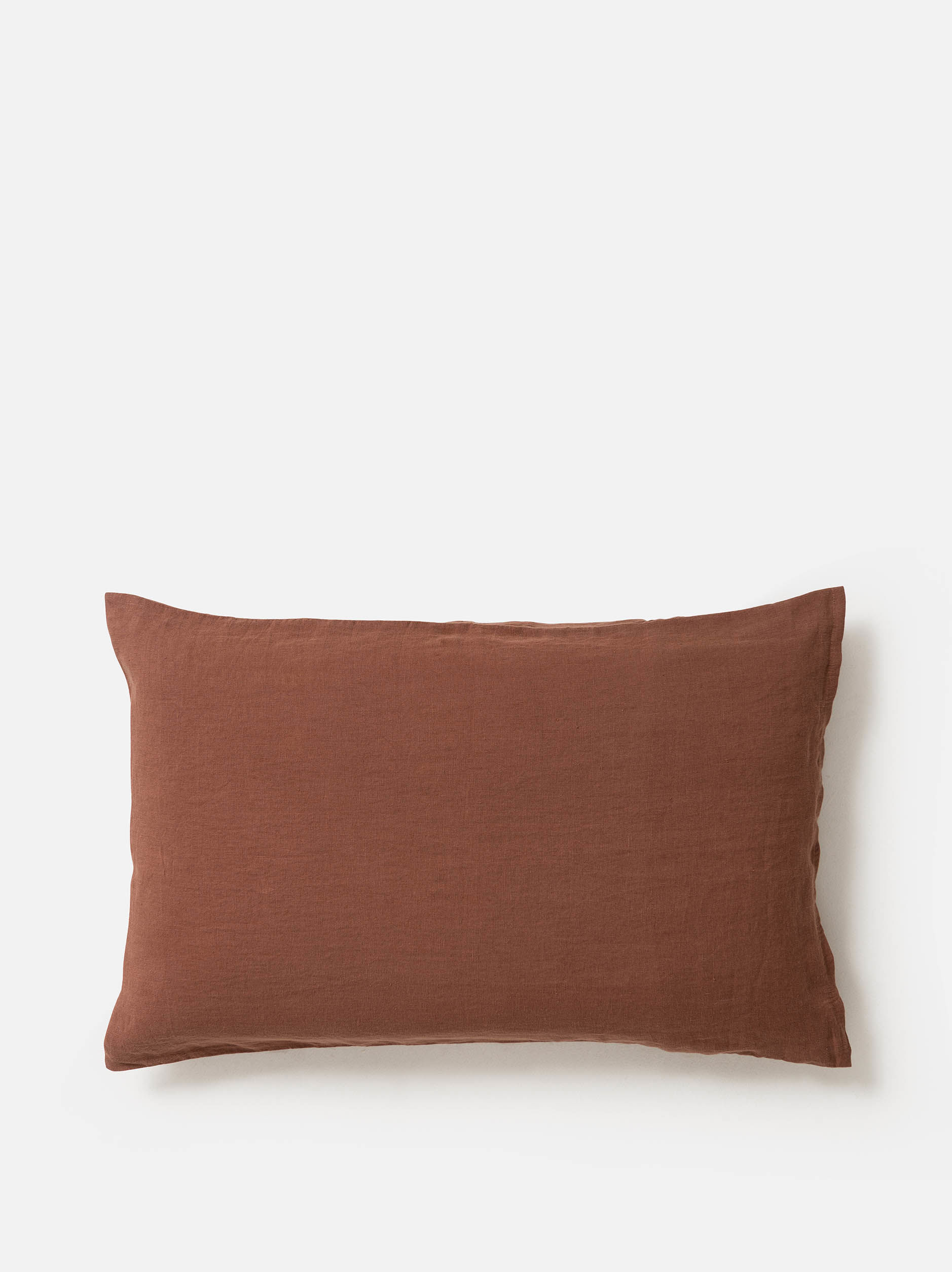 Plum Linen Pillowcase Pair