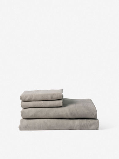 Puddle Linen Fitted Sheet