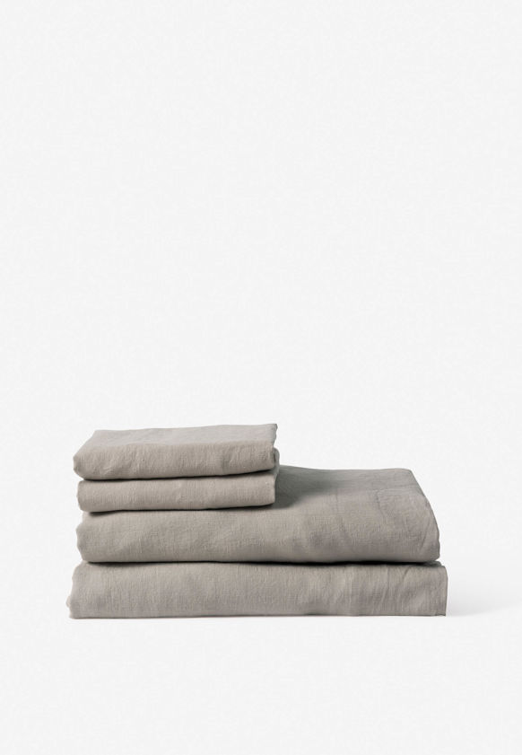 Puddle Linen Fitted Sheet
