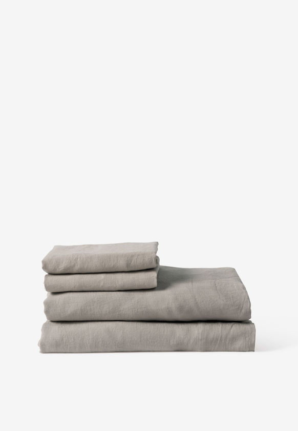 Puddle Linen Flat Sheet
