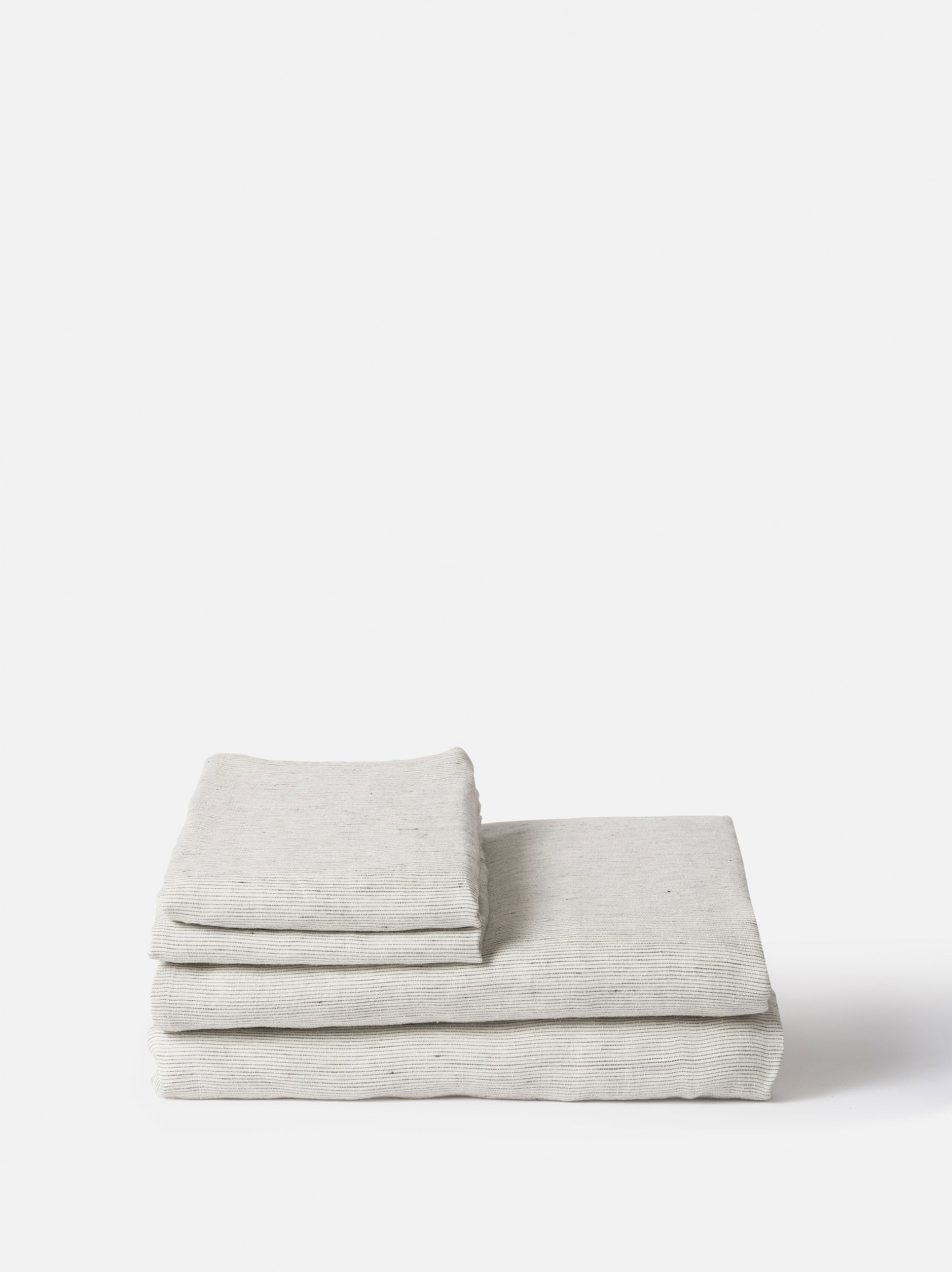 Pinstripe Linen Flat Sheet