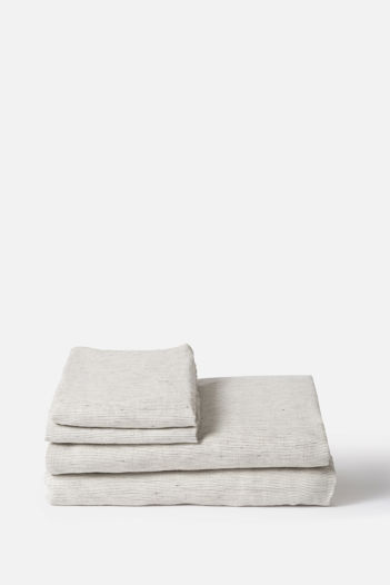 Pinstripe Linen Flat Sheet