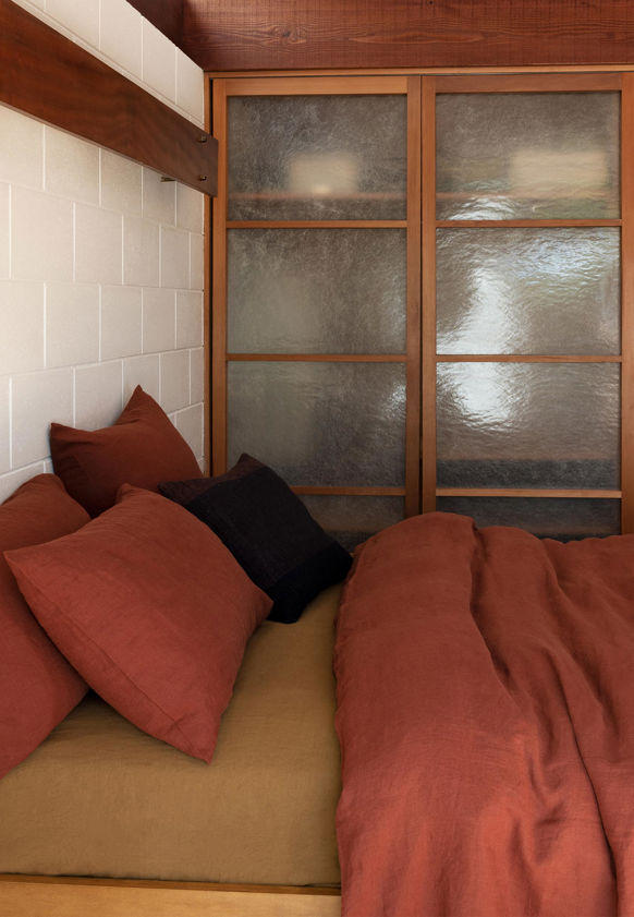 Ochre Linen Fitted Sheet