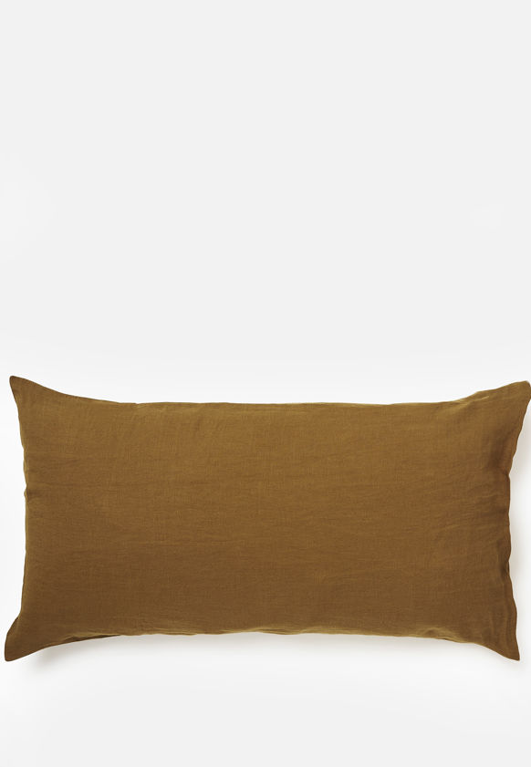 Ochre Linen Lodge Pillowcase Pair