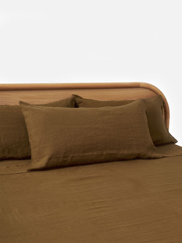Ochre Linen Lodge Pillowcase Pair