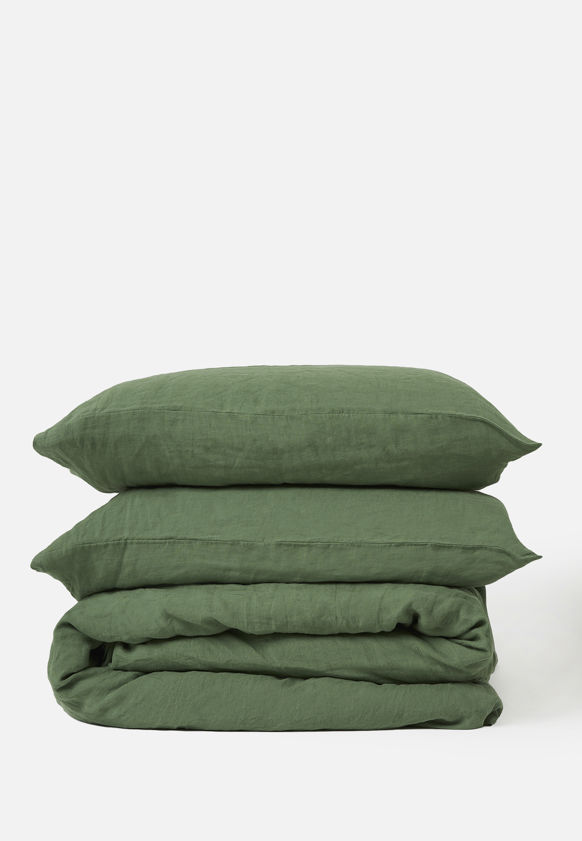 Spearmint Linen Duvet Cover