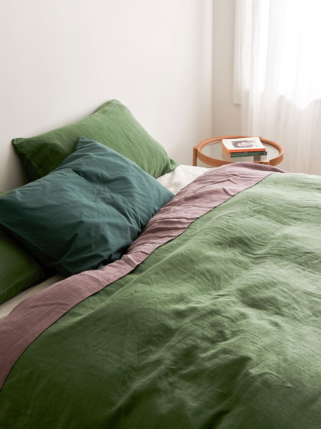 Spearmint Linen Duvet Cover