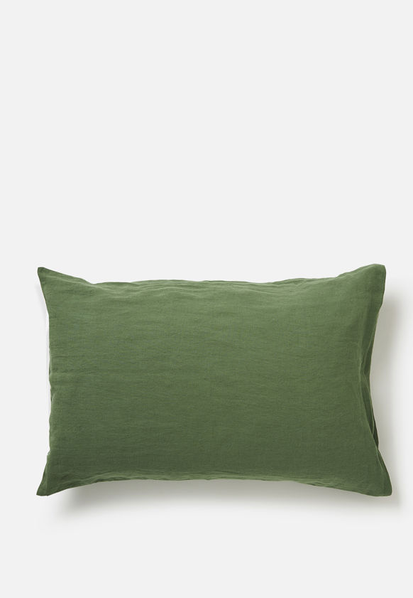 Spearmint Linen Pillowcase Pair