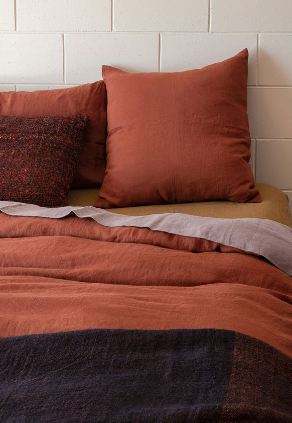 Brick Linen Euro Pillowcase