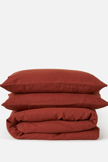 Brick Linen Duvet Cover
