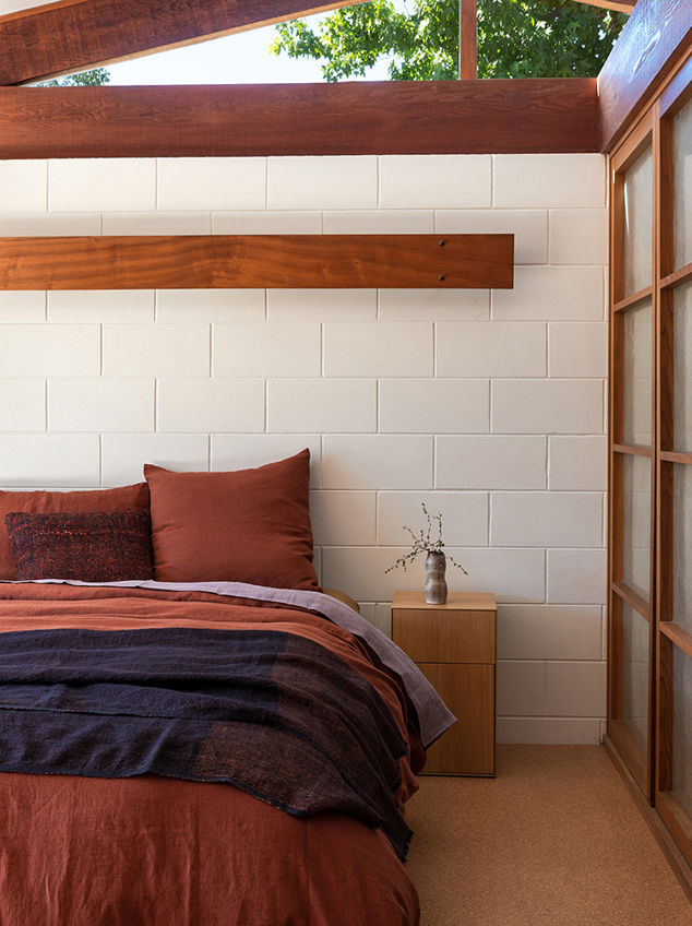 Brick Linen Duvet Cover