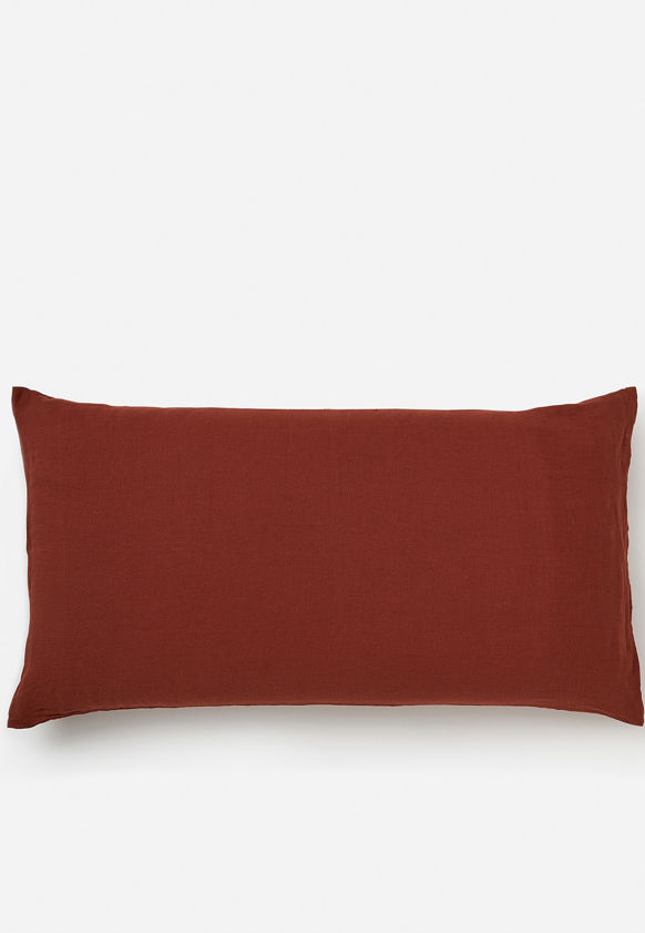Brick Linen Lodge Pillowcase Pair