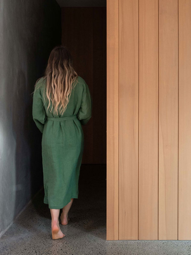 Spearmint Linen Robe