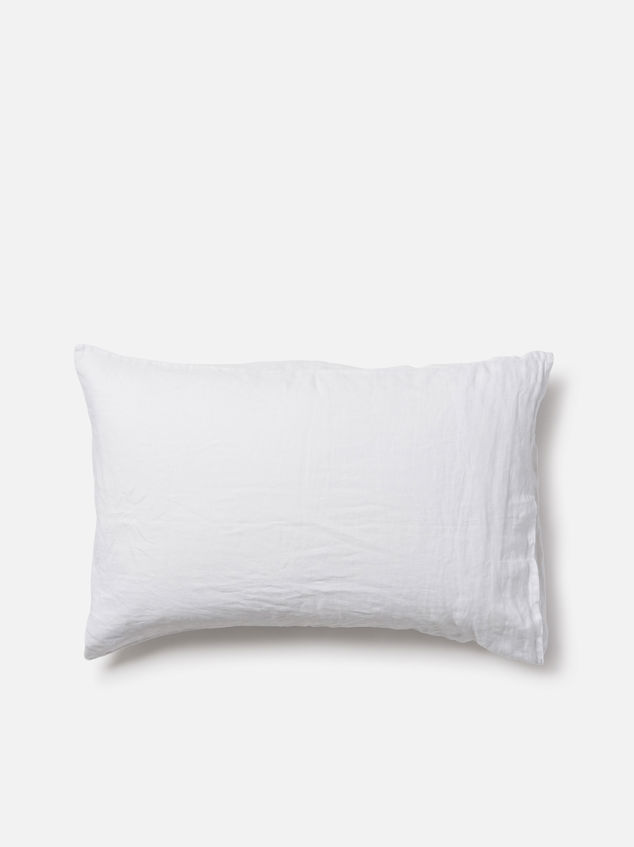 White Linen Pillowcase Pair