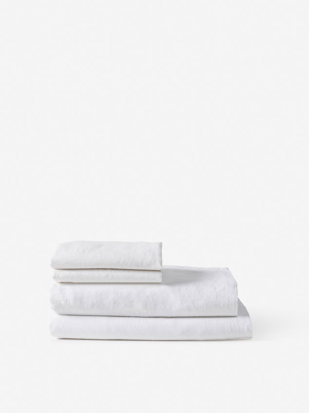 White Linen Fitted Sheet