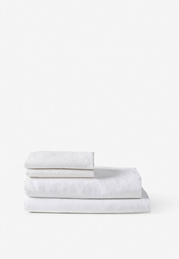 White Linen Fitted Sheet