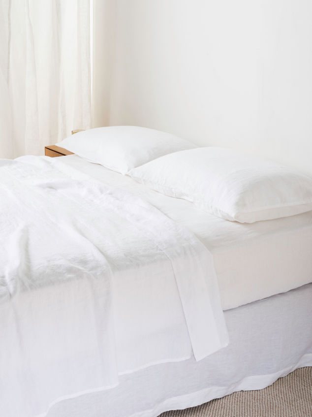 White Linen Fitted Sheet