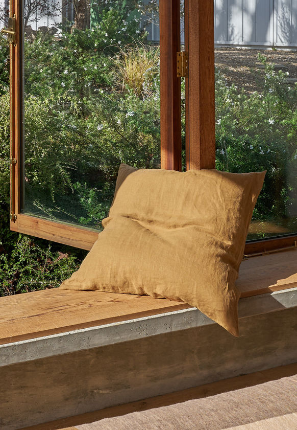 Ochre Linen Euro Pillowcase