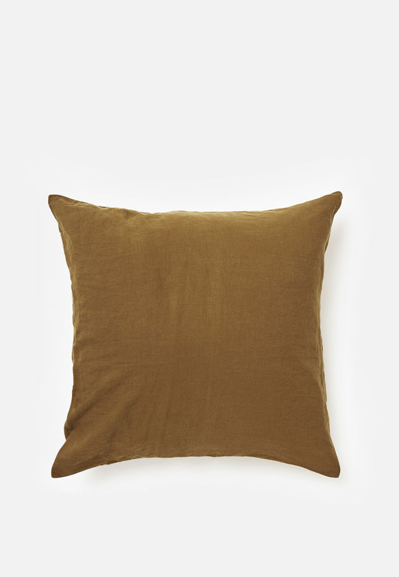 Ochre Linen Euro Pillowcase