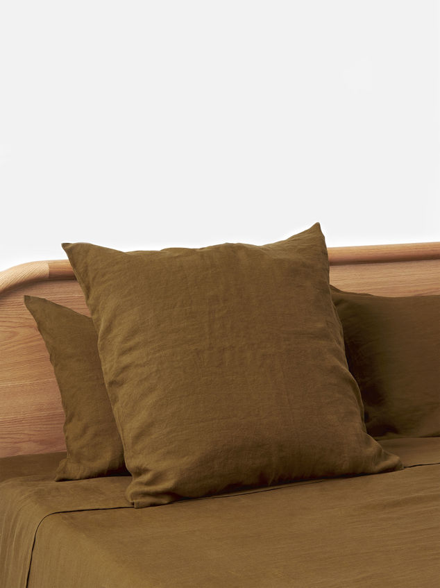 Ochre Linen Euro Pillowcase