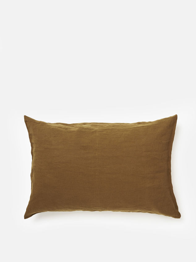 Ochre Linen Pillowcase Pair