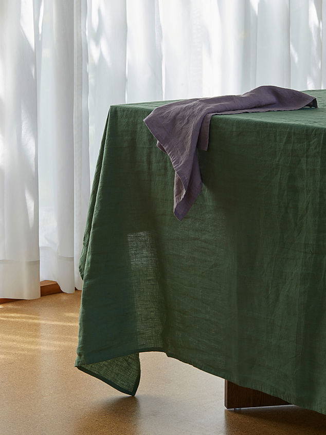 Spearmint Linen Tablecloth