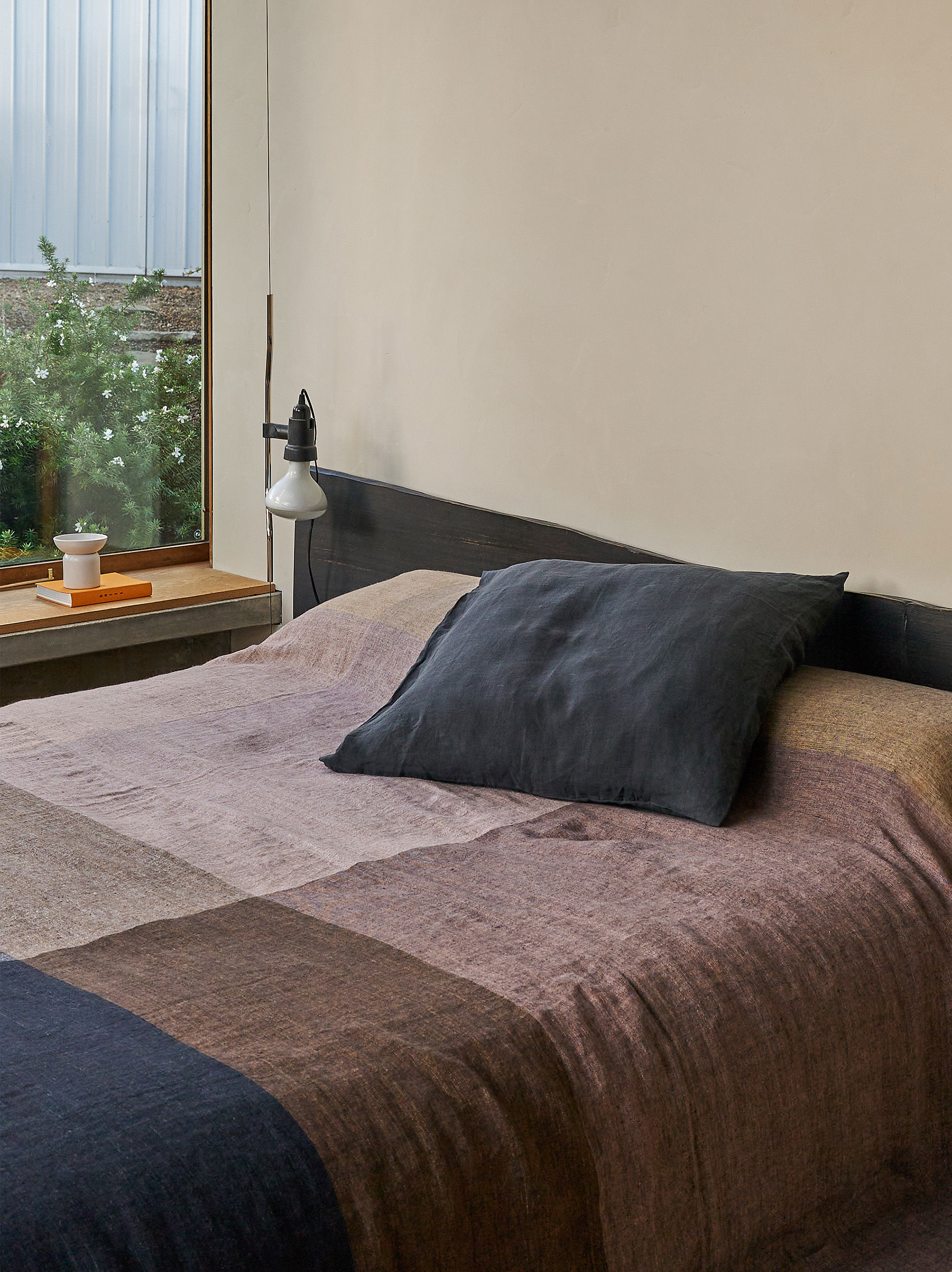 Blue Black Linen Euro Pillowcase