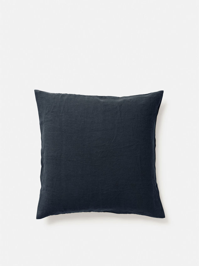 Blue Black Linen Euro Pillowcase