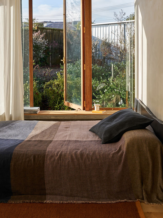 Blue Black Linen Euro Pillowcase