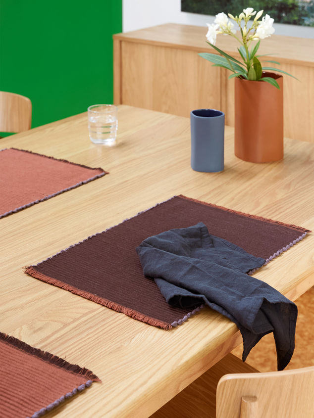 Blue Black Linen Napkin