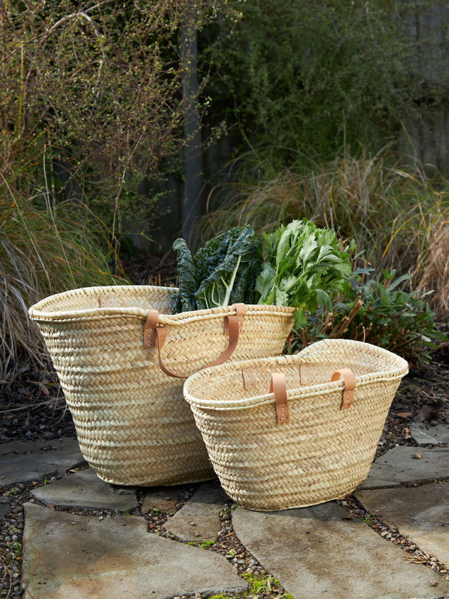 Moroccan Basket w/Long Handles