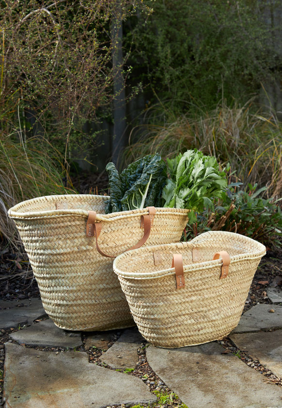 Moroccan Basket w/Long Handles