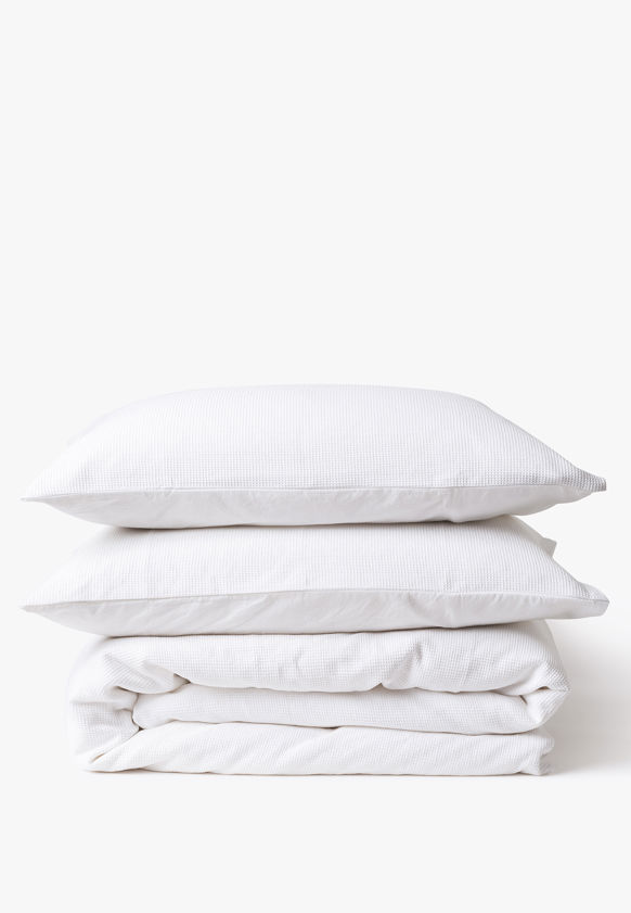 Mini Waffle Organic Cotton Duvet Cover