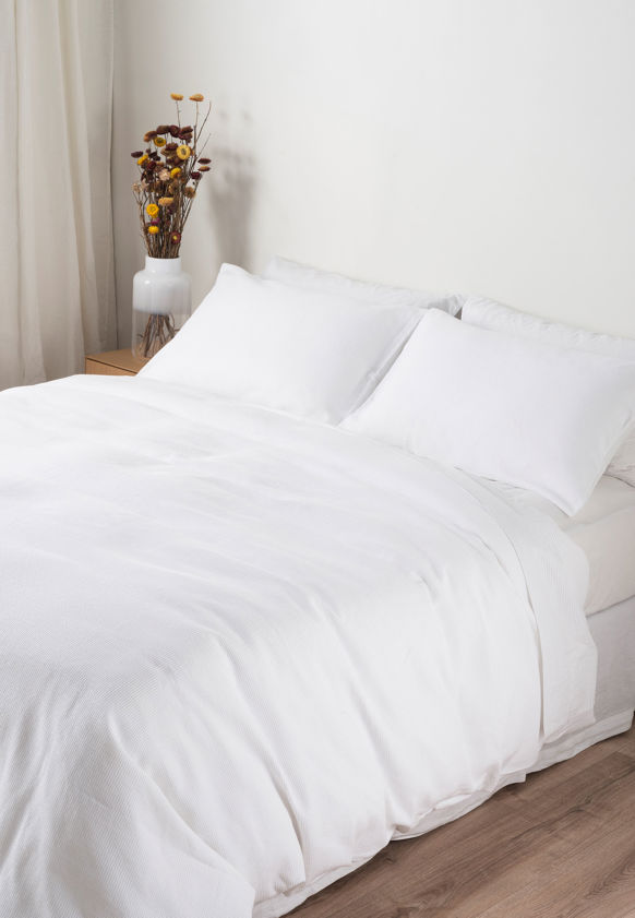 Mini Waffle Organic Cotton Duvet Cover