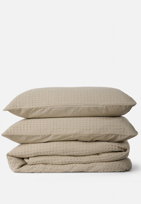 Textured Waffle Duvet Cover