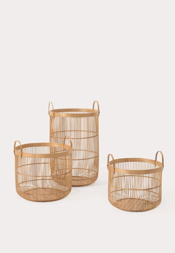 Rakei Tall Bamboo Basket